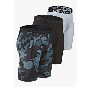 DEVOPS 3 or 5 Pack Compression Shorts Men Spandex Sport Shorts Athletic Workout Running Performance Baselayer Underwear, XL
