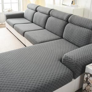 Couch Cushion Covers for Sectional Sofa, Stretch Sectional Couch Covers L Shape, Sofa Cushion Cover Washable, Soft Seat Slipcovers for Pets(Cushion Cover, Dark Grey)