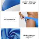 Casey Kevin Jock Straps for Men Ice Silk Thongs Low Rise Jockstrap Underwear Athletic Supporters for Men (Blue, L)