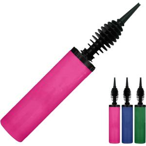 Balloon Pump, Inflator for Balloons, Toy Blower, Foil and Confetti Professional Pumper, Dual Action Hand Air Pump for Balloons. (Wine)