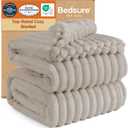 Bedsure GentleSoft California King Size Blanket for Bed - Cozy Soft Blankets for Women, Cute Large Throws for Girls, Linen, 102x96 Inches