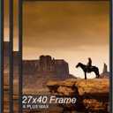 A PLUS MAX 27x40 Picture Frame Set of 3 Black Light Weight Wall Mount
