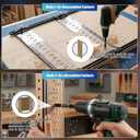 Upgraded 5mm Shelf Pin Jig, Shelf Hole Jig with 1/4" and 5mm Self Centering Drill Bits, Adjustable Shelf Pin Drilling Jig with Indexing Pin, ABS Transparent Plate, Enhanced Durability