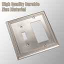 Henne Bery Sunken Pearls Heavy Duty Decorative Wall Plate Switch Plate Outlet Cover (Toggle/Decorator, Satin Nickel)