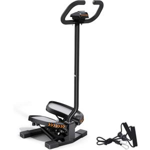 Sportsroyals Stair Stepper for Exercises-Twist Stepper with Resistance Bands and 330lbs Weight Capacity