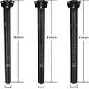 FIFTY-FIFTY Mountain Bike Seat Post, 27.2/30.9/31.6mm Aluminum Alloy Bicycle Seat Post, 350mm Length for MTB, Road Bike, E-MTB