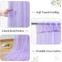10ft x 10ft Purple Backdrop Curtain with Lights String for Parties, Sheer Tulle Wedding Photo Backdrops Drapes for Purple Birthday Party Decorations Background for Photography