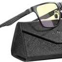 ANYLUV Blue Light Blocking Glasses Men Computer Gaming Glasses Lightweight Al-Mg Metal Anti Eyestrain Eye Protection ((Gaming Protection) 01- Black/Black Carbon Fiber)
