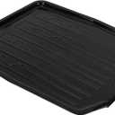 Kitchen Details Countertop Draining Tray | Dimensions: 18"x 15"x 1"| Designed for Stand Alone Dish Racks | Durable | Prevents Water Build Up | Black, Large
