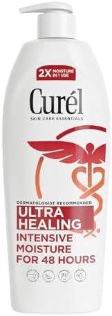 Curel Ultra Healing Intensive Fragrance-Free Lotion For Extra-Dry Skin, Dermatologist Recommended, Ideal for Sensitive Skin, Cruelty Free, Paraben Free, 20 Oz