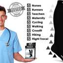 Physix Gear Compression Socks 20-30 mmHg - Men & Women - Running, Nurses, Shin Splints, Flight, Travel (Black)