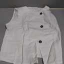 Women’s Sleeveless Blazer Vests Dressy Casual Work Vest Tops Trendy Summer Fall Button Waistcoat, Large