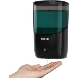AIKE Wall Mount Automatic Soap Dispenser for Liquid Soap Battery Operated Black, Model AK1216