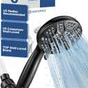 6-Mode High Pressure Handheld Shower Head Set, Consumer Reports Recommended HOPOPRO High Flow Hand Held Showerhead with 59 Inch Hose Bracket Teflon Tape Rubber Washers (Matte Black)