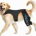 Dog Knee Brace for Torn ACL CCL Adjustable Dog Rear Leg Support Brace with 4 Metal Stabilizers, Helps with Luxating Patella, Ligament Injuries & Hip Dysplasia,L