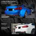 Rear Diffuser Compatible with 2014-2020 BMW 4 Series F32 F33 F36 M-Performance Style Rear Bumper Lower Lip Diffuser Double Exhaust One Outlet (Carbon Look)