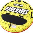 VEVOR Towable Tubes for Boating, 1-2/1-3 Riders, 340-510 lbs, 51.8"-63", Full Nylon Cover, EVA Grab Handles