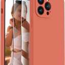 FireNova Designed for iPhone 14 Pro Case, Silicone Upgraded [Camera Protection] Phone Case with [2 Screen Protectors], Soft Anti-Scratch Microfiber Lining Inside, 6.1 inch, Pink Pomelo