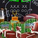 Football Party Decorations Tableware,150pcs Football Paper Plates and Napkins Disposable Touchdown Plates and Football Napkins for Gameday Tailgate Party Football Themed Party Decorations,Serve 50