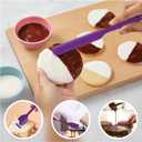 HOTEC 600 Heat Resistant BPA-Free Silicone Rubber Spatula Set for Baking, Cooking, and Mixing Non Stick Dishwasher Safe, Purple Set of 5