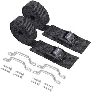 Ayaport Battery Tie Down Strap 48” Battery Box Hold Down Kit, Tie Down Kit, with Small Stainless Steel Bracket & Screws Used for RV Battery, Gas Fuel Tank, Accessories