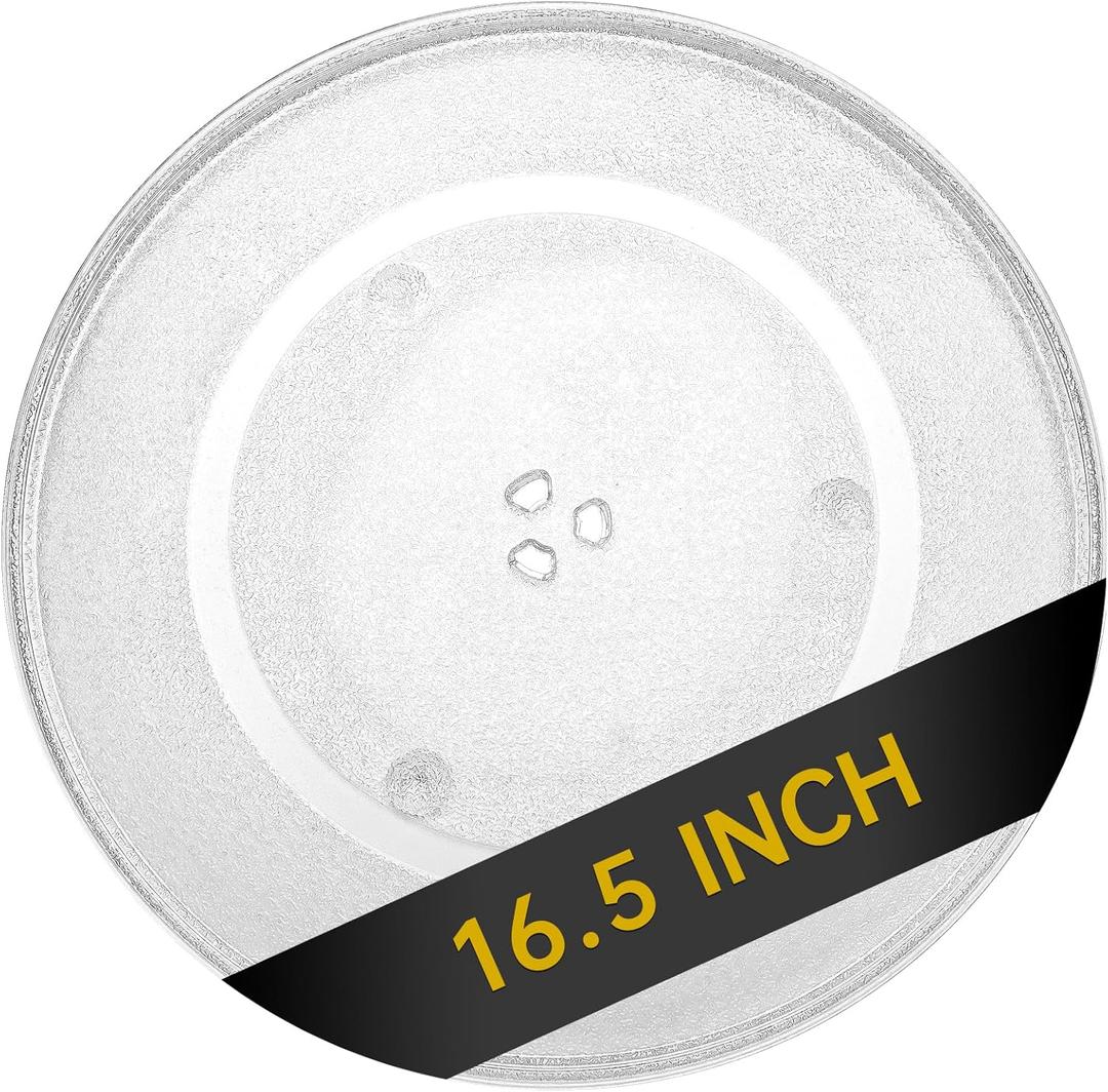 16.5" Microwave Glass Turntable Plate, 16.5" / 42cm Microwave Tray Replacement Glass Plate, Glass Tray Replacement for LG, GE, Magic Chef, Hotpoint, Panasonic, Kenmore, etc 16.5" Microwave Glass Turntable Plate, 16.5" / 42cm Microwave Tray Replacement Glass Plate, Glass Tray Replacement for LG, GE, Magic Chef, Hotpoint, Panasonic, Kenmore, etc