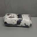 Cozy Cow Print Blanket, Super Soft Throw Blankets for Couch Bed and Travel, Plush Fuzzy Blanket for Women Girl Gifts, Non-Shedding Fleece, Western Decor, 50"x60" Black