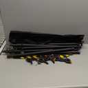 Backdrop Stand for Parties 10 x 8.5 FT, Heavy Duty Photography Backdrop Stand for Events, Video Shooting, Portable Photo Background Stand with Carry Bag, Sandbags, Spring Clamps