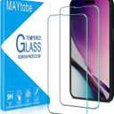 MAYtobe [2 Pack Tempered Glass iPhone 14 Pro Screen Protector, Anti-Scratch, Bubble Free, Case Friendly, Easy to Install (Transparent)