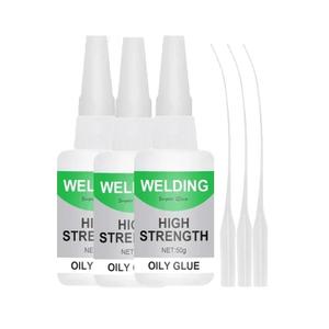 150ml Wood & Parquet Adhesive, Welding High-Strength Oily Glue, Universal Super Glue Gel, Instant Bonding, Strong Adhesion, Repairs Last Long Time for Metal, Wood, Ceramics, Leather, Glass (50g/3PCS)