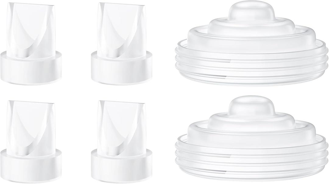 4PCS Duckbill Valves 2PCS Silicone Diaphragm Compatible with Momcozy M5 Breast Pump, Breast Pump Replacement Parts Accessories for M5,6PCS