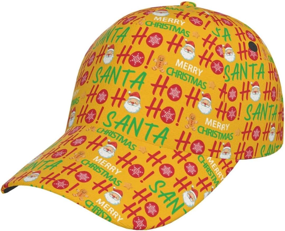 Christmas Baseball Cap Santa Hats Xmas Trucker Hat Adjustable for Women Men Christmas Snapback Cap
