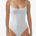 Women Sexy Spaghetti Strap Square Neck Thong Bodysuit Backless Camisoles Halter Tank Top (No Size)
