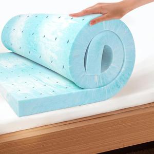 EGO Topper 4 Inch King Memory Foam Mattress Topper, Gel Foam Mattress Topper for Pressure Relief, Ventilated Design Bed Topper in a Box, CertiPUR-US Certified, 76"80", Medium