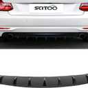 SCITOO Shark Fin Spoiler Fits for Most Cars Universal Gloss Black Lower Rear Body Bumper Lip Diffuser