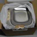 oneisall 3.5L Water Fountains for Cats Indoor, Stainless Steel Pet Drinking Fountains Automatic Running Cat Waterer Fountains Quiet, White