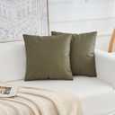 Couch throw pillow cover 18*18 Inch Spring indoor outdoor sage green double-sided faux leather pillow cover for sofa living room bedroom home deco modern design room deco boho deco throw pillow cover