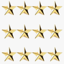 Gold Point Star Lapel Pins, Enamel Pin Set (1 In, 24 Pack)