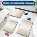 OLANLY Bathroom Rugs Sets 3 Piece, Soft Absorbent Microfiber Bath Mats and U-Shaped Contour Toilet Rug, Plush Shaggy Bath Mat Set for Bathroom (30"x20"+24"x16"+24"x20", Light Beige)
