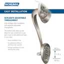 Schlage F58 BRK 716 Brookshire Exterior Handleset with Deadbolt, Aged Bronze (Exterior Half Only)