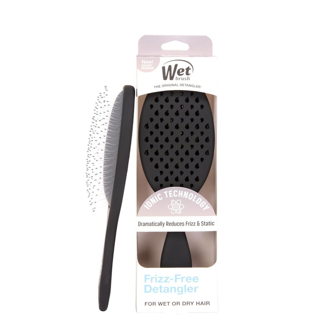 Wet Brush Frizz-Free Detangler Brush with Ionic Technology, Black, Provides Frizz Control, Reduces Static, and Smooths All Hair Types, Best for Dry Hair, Made for Women, Men & Kids