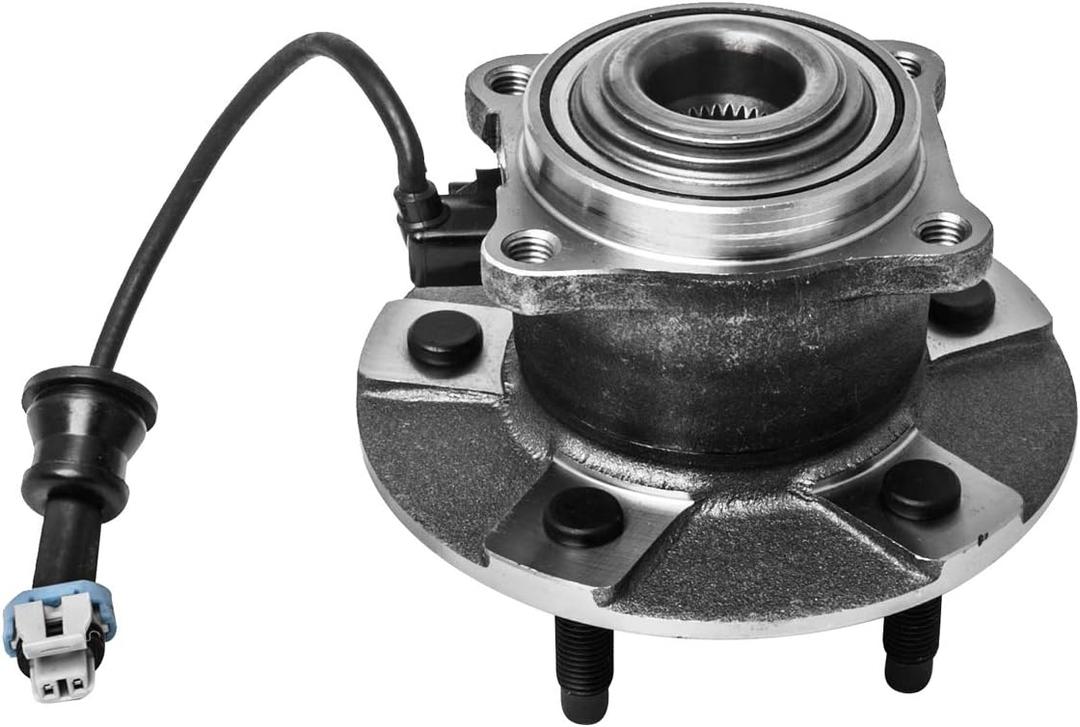 Rear Wheel Hub and Bearing Assembly Compatible With 2005-2006 Chevrolet Equinox 06 Pontiac Torrent 02-07 Saturn Vue (4-Wheel ABS Models Only) AUQDD 512229 [5 Lug Hub W/ABS]
