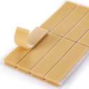 (1x4 Inch, 16 Sets) Strips with Adhesive for Fabric, No Sew Stick On for Fabric, Sticky Back for Clothes, Curtains - Heavy Duty Double Sided Hook and Loop Hem Tape Fasteners, No Sewing No Iron, Tan