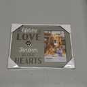 Malden Int Designs 4x6 Pet Sentiment Picture Frame A lifetime of love forever in our hearts MDF Wood Brown