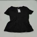 ATHMILE Womens T Shirt Summer Tops Short Sleeve Fashion School Teachers Clothes 2025 Spring Beach Vacation Trendy
 XL Black