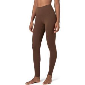 Colorfulkoala Women's Dreamlux High Waisted Workout Leggings 28" Inseam Full Length Yoga Pants (XS, Cocoa)