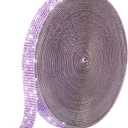 Self Adhesive Crystal Rhinestone Ribbon Strips, 9 Yards DIY Diamond Bling Ribbon Stickers Rhinestone Tape Roll for Crafts Phone Car Decorations (9 Yards, Purple)