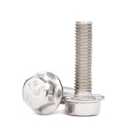 binifiMux 10pcs M8-1.25 x 40mm Serrated Flanged Hex Bolts Flange Hexagon Screws, Stainless Steel 18-8 (304), Plain Finish, DIN 6921