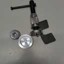 5PCS Brake Caliper Compression Tool Kit, Caliper Piston Compressor Tool Set with 3PCS Adapters,1PC Fixing Plate,1PC Rotating Mechanism, Brake Calipers Tools for Replacing Brakes Pads