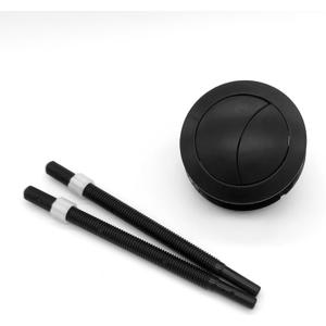 Dual-Flush 48mm Toilet Push Button, Round Design,Matt Black Universal Fit